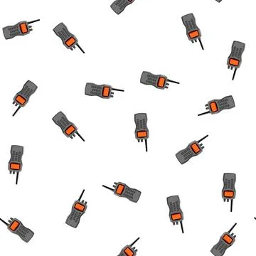Pattern talkle radio transceiver cartoon vector Stock Illustration