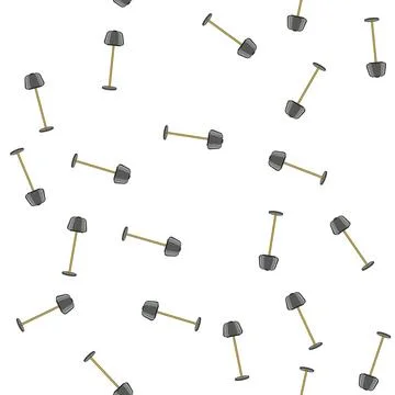 Pattern tall torchere cartoon vector Illustrazione stock