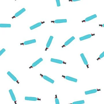 Pattern tank diving cylinder cartoon vector Stock Illustration