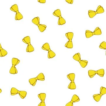 Pattern tape gold bow cartoon vector Stock Illustration