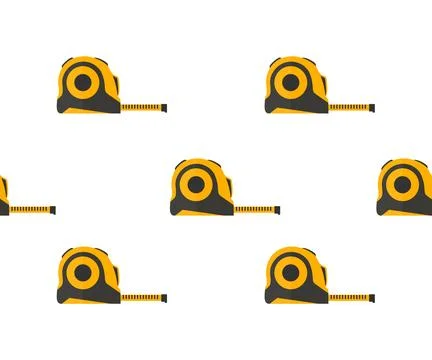 Pattern with tape measure logo design vector design and illustration. Stock Illustration