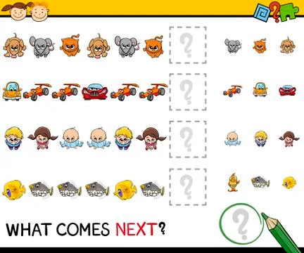 Pattern task for preschoolers Stockillustratie