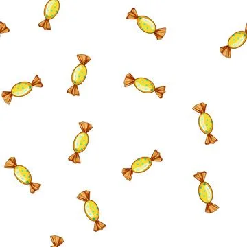 Pattern tasty candy cartoon vector Stock Illustration