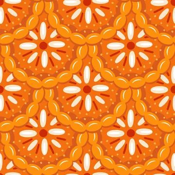 Pattern of tasty pumpkin pies Stock Illustration