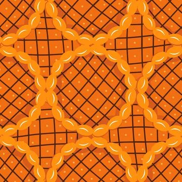 Pattern of tasty pumpkin pies Stock Illustration