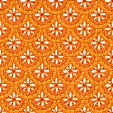 Pattern of tasty pumpkin pies Stock Illustration