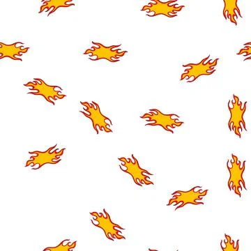 Pattern tattoo flame decal cartoon vector Stock Illustration
