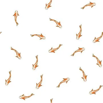 Pattern tattoo koi fish carp cartoon vector Stock Illustration