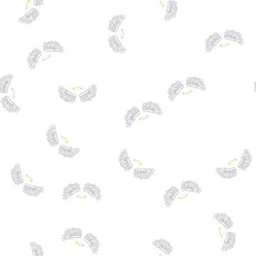 Pattern tattoo wing angel cartoon vector Illustrazione stock