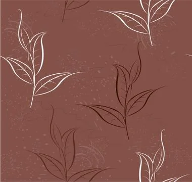 Pattern of Tea Plants Stock Illustration