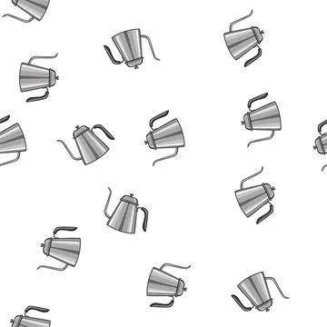Pattern tea steel drip kettle cartoon vector イラスト素材