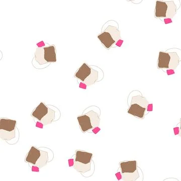 Pattern teabag teabag cartoon vector Stock Illustration