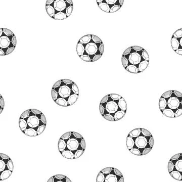 Pattern team soccer ball cartoon vector Stock Illustration