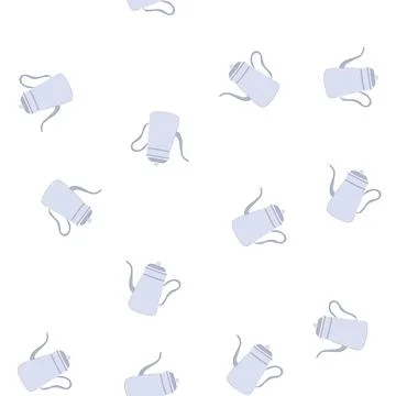 Pattern teapot steel drip kettle cartoon vector イラスト素材