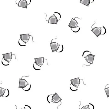 Pattern teapot steel drip kettle cartoon vector 스톡 일러스트