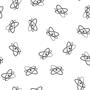 Pattern technology atom orbit cartoon vector イラスト素材