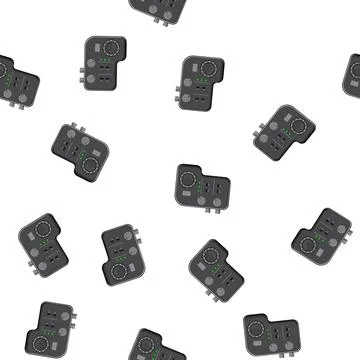 Pattern technology audio interface cartoon vector Illustrazione stock