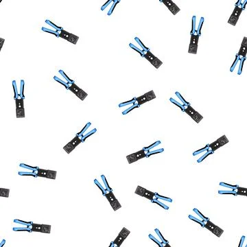 Pattern technology crimper tool cartoon vector Illustrazione stock