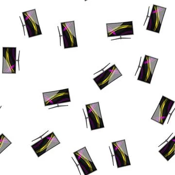 Pattern technology curved screen cartoon vector 스톡 일러스트