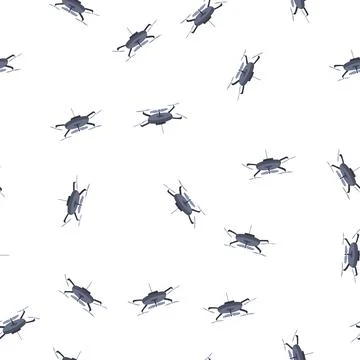 Pattern technology delivery drone cartoon vector イラスト素材