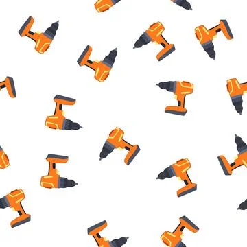 Pattern technology drill cartoon vector イラスト素材