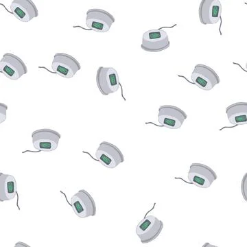 Pattern technology fingerprint scanner cartoon vector イラスト素材