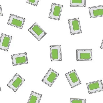 Pattern technology hard drive cartoon vector Illustrazione stock