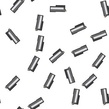 Pattern technology laptop battery cartoon vector 库存插图