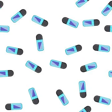Pattern technology mp3 player cartoon vector Illustrazione stock