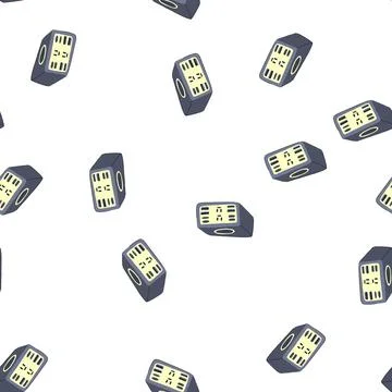 Pattern technology multi device charging station cartoon vector Stock Illustration