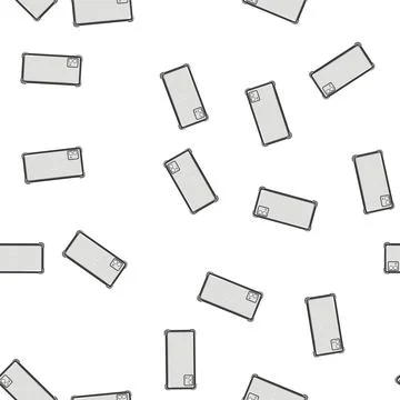 Pattern technology phone box cartoon vector Illustrazione stock