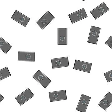 Pattern technology power bank wireless cartoon vector イラスト素材