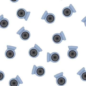 Pattern technology security camera cartoon vector Illustrazione stock