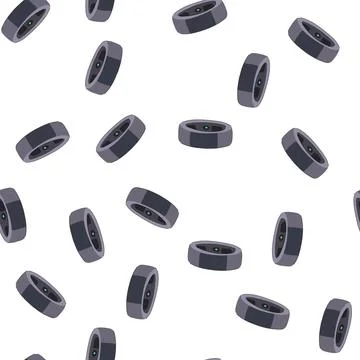 Pattern technology smart ring cartoon vector Illustrazione stock