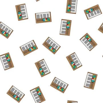 Pattern technology synthesizer audio cartoon vector イラスト素材