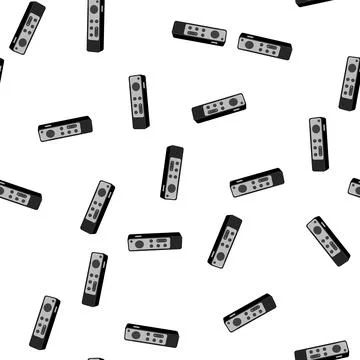 Pattern technology tv remote cartoon vector Illustrazione stock