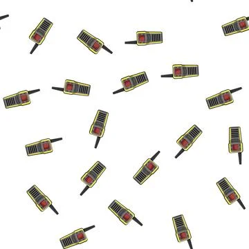 Pattern technology walkie talkie cartoon vector Stock Illustration