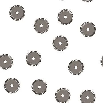 Pattern teeth circular saw blade cartoon vector Stockillustratie