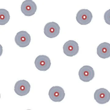 Pattern teeth circular saw blade cartoon vector 库存插图
