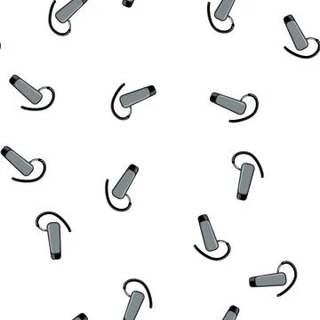 Pattern telephone headset audio cartoon vector Stock Illustration