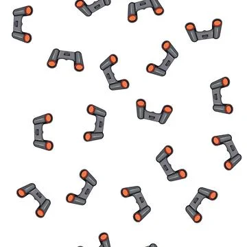 Pattern telescope binoculars cartoon vector Stock Illustration