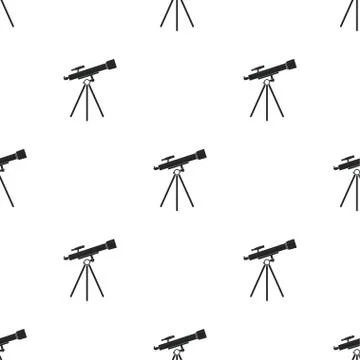 Pattern with telescope Stock Illustration