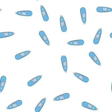 Pattern temperature thermometer baby cartoon vector Illustrazione stock