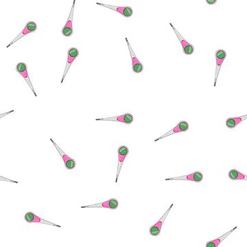 Pattern temperature thermometer cartoon vector Illustrazione stock