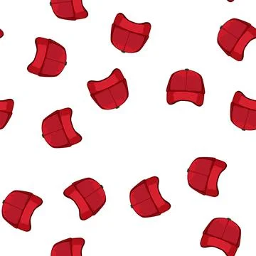 Pattern template baseball cap cartoon vector Stock Illustration