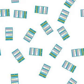 Pattern template office calendar cartoon vector Stock Illustration