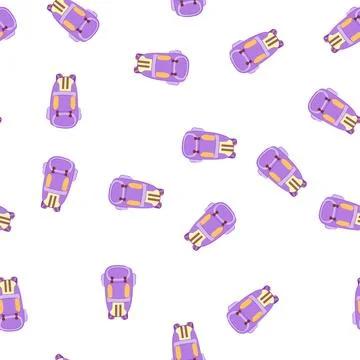Pattern tent backpack camp cartoon vector 스톡 일러스트