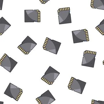 Pattern terabyte sd card cartoon vector 스톡 일러스트