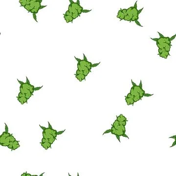 Pattern terpenes weed bud cartoon vector Stock Illustration