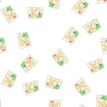Pattern terrain map cartoon vector 스톡 일러스트
